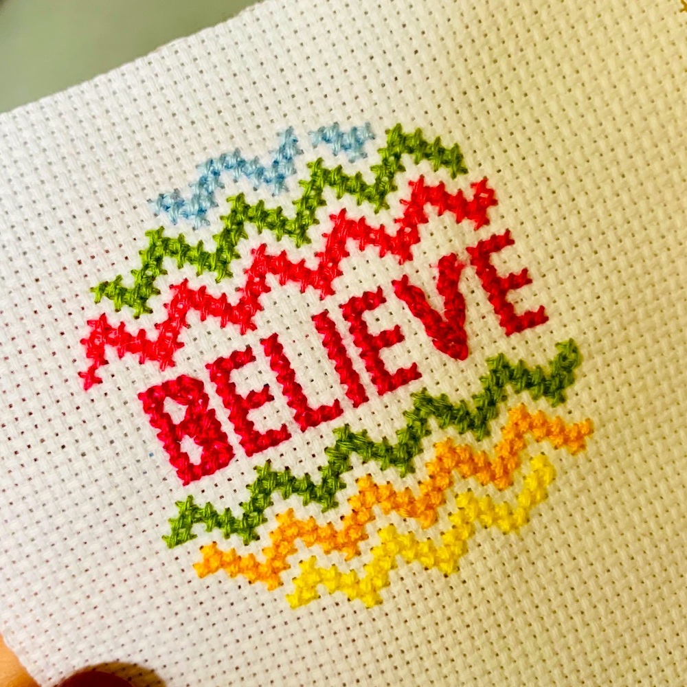 Completed Cross Stitch, decor, frame included